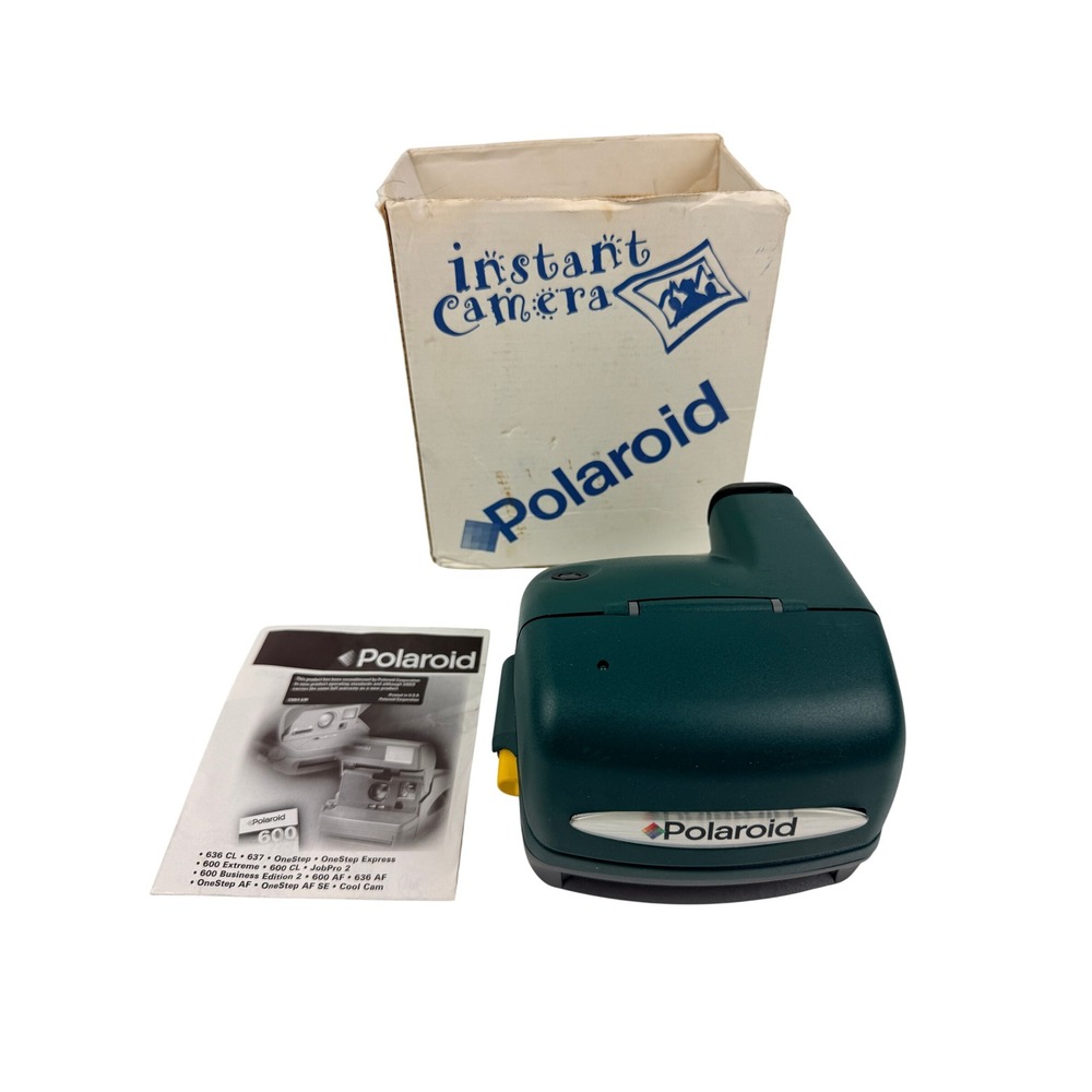 Polaroid OneStep Express Hunter Green Vintage 600 Instant Film Camera with Box